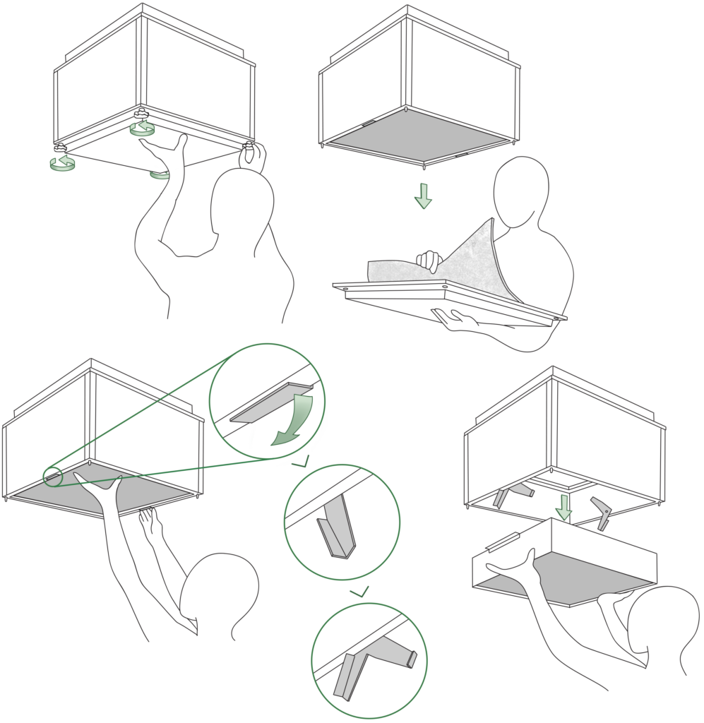 Step by step exchange of filters Maxivent Luftrenare.