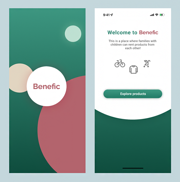 Benefic splash and start screen.